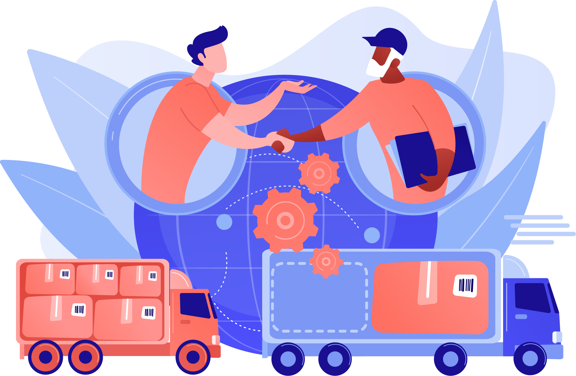 Part sourcing and distribution illustration